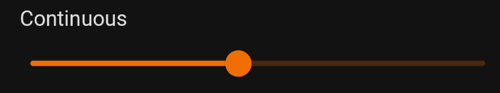 Continuous slider dark