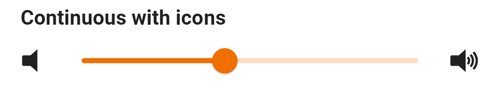 Continuous slider with icons